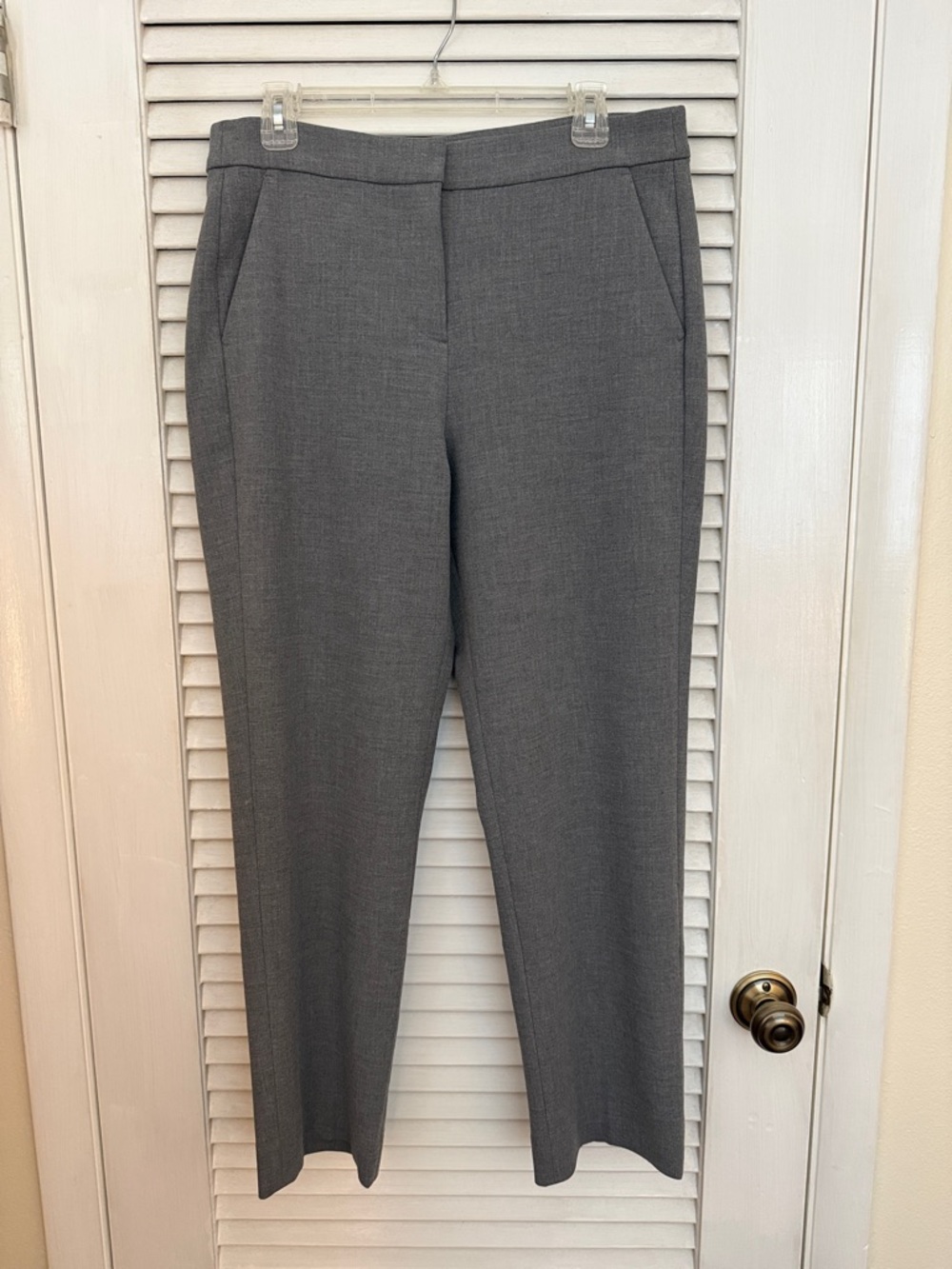 J. Crew Tailored Straight-Leg Trousers - Gray